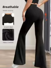 pantalon acampanado negro cintura alta