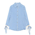 Camisa Rayas Naranja Estilo Oversize.